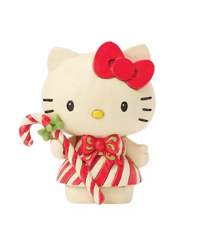 Jim Shore Hello Kitty Candy Cane Mini Figurine In Multi
