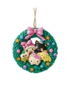 Jim Shore Hello Kitty Friends Wreath Hanging Ornament In Multi