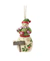 Jim Shore Hershey Snowman With Hershey Sign Ornament In Multi