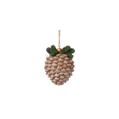 Jim Shore Highland Glen Pinecone Ornament 4.13in In Multi