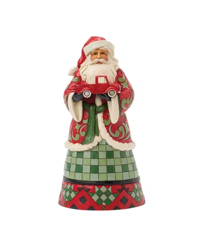 Jim Shore Highland Glen Santa Holding Truck In Multi