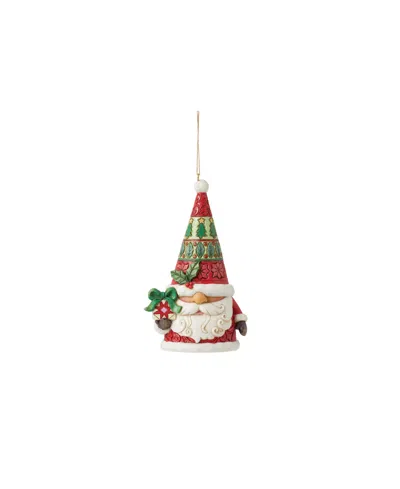 Jim Shore Holiday Ornament Santa Claus Gnome With Ornament In Multi
