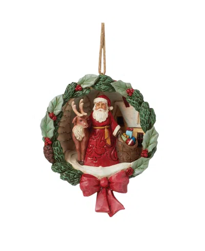 Jim Shore Santa Scene Diorama Ornament In Multi