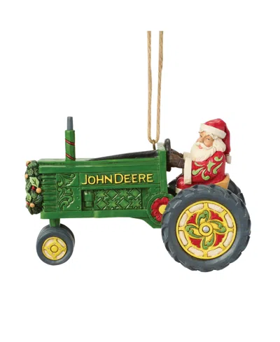 Jim Shore John Deere Santa In Tractor Hanging Ornament In Multi