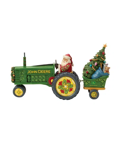 Jim Shore John Deere Santa On Tractor With Toys In Multi