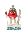 Jim Shore M And M's Red Character With Skis In Multi