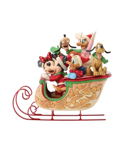 Jim Shore Mickey And Friends Sleigh Figurine In Multi