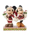 Jim Shore Mickey And Minnie Candy Canes Figurine In Multi