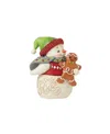 Jim Shore Mini Snowman Gingerbread Figurine In Multi