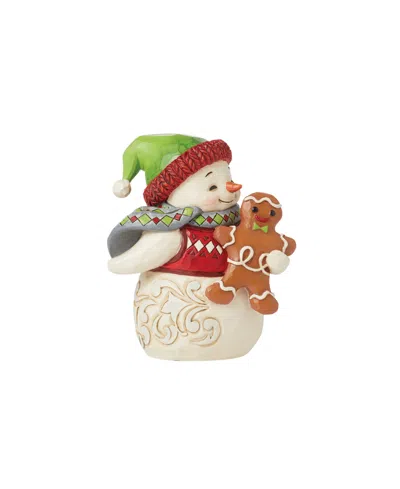 Jim Shore Mini Snowman Gingerbread Figurine In Multi