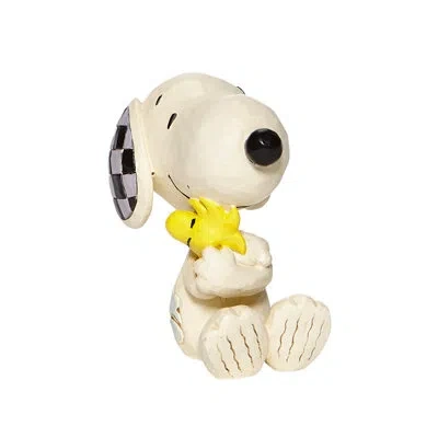 Jim Shore Peanuts By  Mini Snoopy And Woodstock Figurine 2.5in H In Black;white;beige;yellow