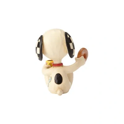Jim Shore Peanuts By  Snoopy Donut & Coffee Mini Figurine 3in H In Brown;white;beige