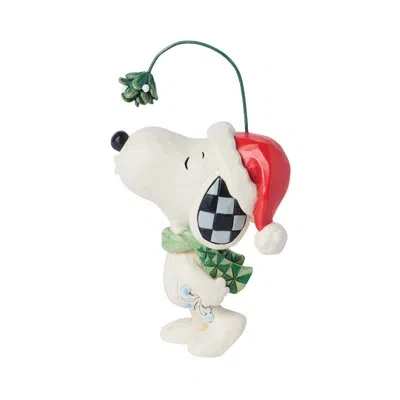 Jim Shore Peanuts Snoopy Mistletoe Mini Figurine 4.72in In White