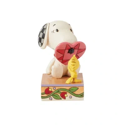 Jim Shore Peanuts Snoopy With Nose Through Heart Figurine 4.92in In Multi