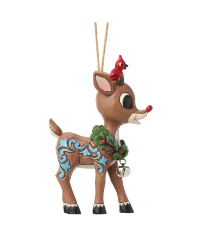 Jim Shore Rudolph With Wreath In Multi