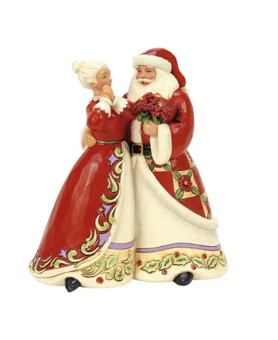 Jim Shore Santa And Mrs. Claus Figurine In Red