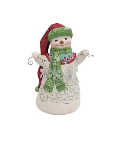 Jim Shore Snowman With Long Hat Figurine In Multi