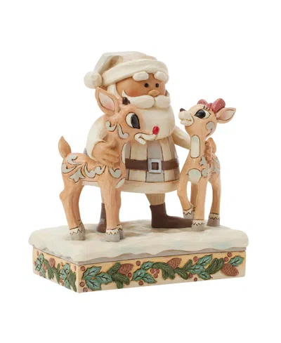 Jim Shore Woodland Santa With Reindeers Figurine In Multi