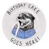 Jimbobart Birthday Cake Goes Here Side  Plate In White