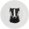 Jimbobart British Wildlife Collection  Badger Dinner Plate In White