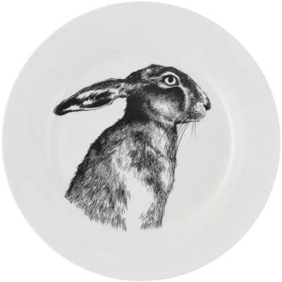 Jimbobart British Wildlife Collection  Hare Dinner Plate In White
