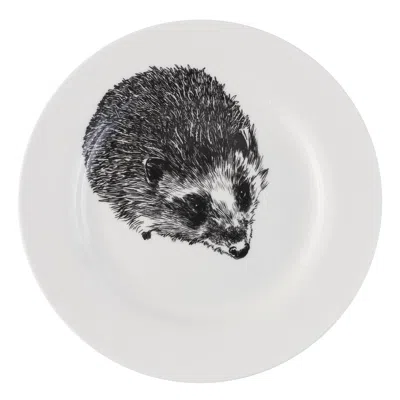 Jimbobart British Wildlife Collection  Hedgehog Side Plate In White