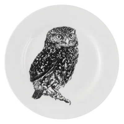 Jimbobart British Wildlife Collection  Owl Side Plate In White