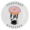 Jimbobart Doughnut Badgerer Side Plate In White
