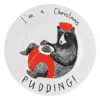 Jimbobart 'i'm A Christmas Pudding' Side Plate In White