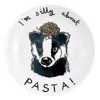 Jimbobart I'm Silly About Pasta! Badger Pasta Bowl