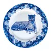Jimbobart Leopard Willow Pattern. Side Plate In White
