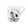 Jimbobart ' Love Tea & Bicycles' Mug In White