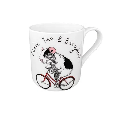 Jimbobart ' Love Tea & Bicycles' Mug In White