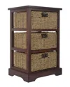 Jimco 3 Basket Storage Chest In Brown