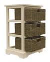 Jimco 3 Basket Storage Chest In White