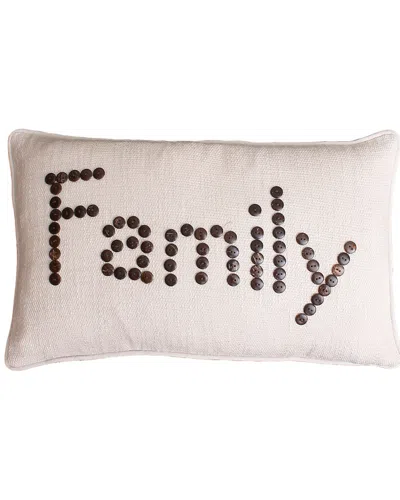 Jimco Catalina Family Coconut Buttons Pillow In Neutral
