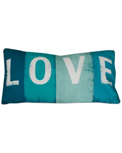 Jimco Love Printed Sign Pillow In Blue
