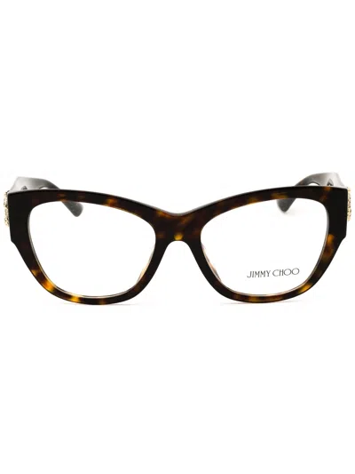 Jimmy Choo Cat-eye Frame Glasses In Black
