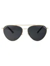 Jimmy Choo Womens Gold Jc4002b Pilot-frame Steel Sunglasses In Gold