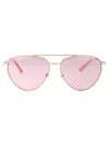 Jimmy Choo Eyewear Aviator Sunglasses In 3006/5 Pale Gold