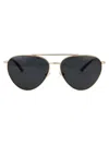 Jimmy Choo Womens Gold Jc4002b Pilot-frame Steel Sunglasses In Pale Gold