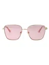 Jimmy Choo Sonnenbrille Mit Eckigem Gestell In 3006/5 Pale Gold