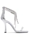 Jimmy Choo Verity 100 Metallic Leather Crystal Sandals In Silver