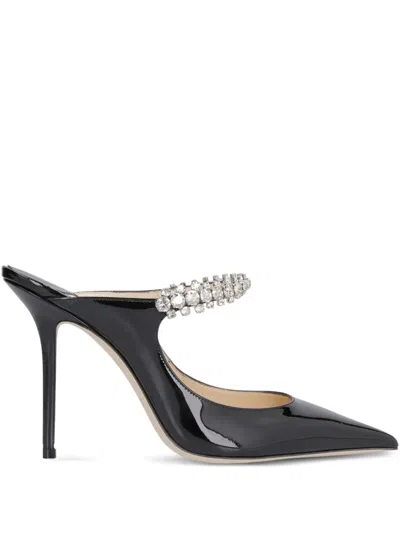 JIMMY CHOO 100MM BING CRYSTAL-EMBELLISHED MULES