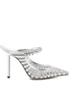 Jimmy Choo 100mm Bing Crystal-embellished Mules In Metallic