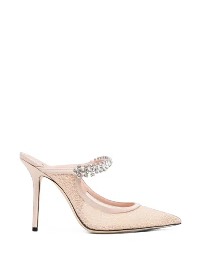 Jimmy Choo 100mm Bing Mules In Pink