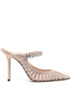 Jimmy Choo Macaron Mix Bing 100 Crystal Pumps In Nude