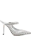 Jimmy Choo 100mm Leather Heeled Sandals In Silver