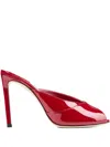 Jimmy Choo 100mm Brigitte Peep-toe Mules In Burgundy