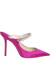 Jimmy Choo 100mm Crystal-embellished Pointed Mules In Pink